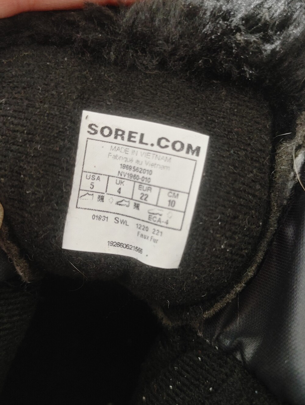 Sorel Kids Snow Commander Waterproof Black Winter Fur-Trim Boots 5 - Picture 7 of 13